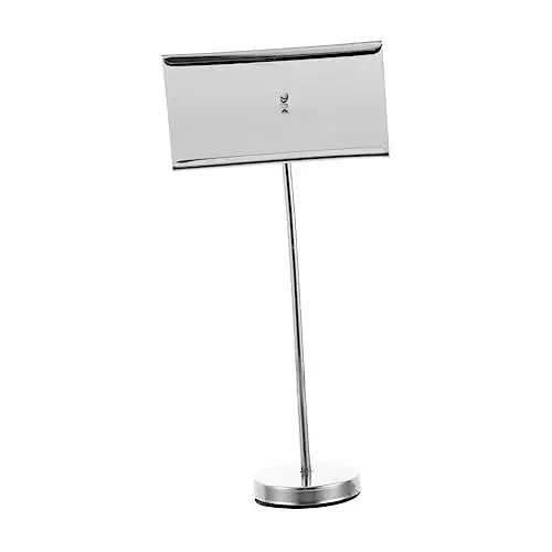 Produktbild: TOPBATHY 2 Stk Ordner mit Stationsnummern Menücliphalter Kartenhalter für den Schreibtisch Tischschild tischnummernhalter menükarten Tischkartenhalter Tischnummernständer Rostfreier Stahl