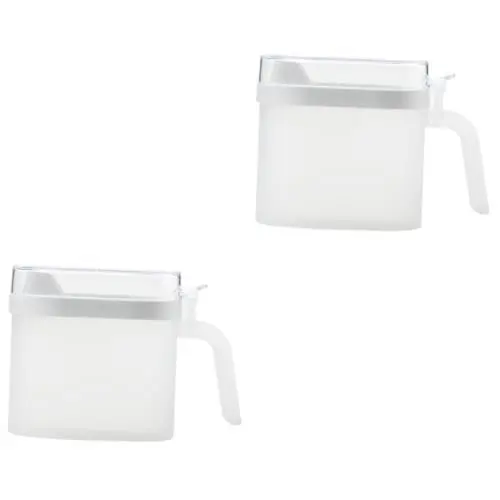 Produktbild: TOPBATHY 2stücke Kunststoff Ölkanne Für Sojasauce Und Essig Auslaufsicherer Dosierbehälter Für Flüssige Gewürze Für Küche Und Grill Transparente Flasche Mit Rücklauf-design