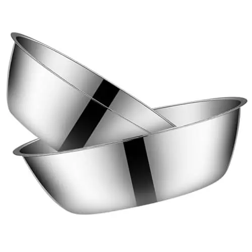 Produktbild: TOPBATHY 2 Stück Suppenschüssel Aus Edelstahl 28 Cm Geeignet Zum Kochen Und Servieren Leicht Zu Reinigen