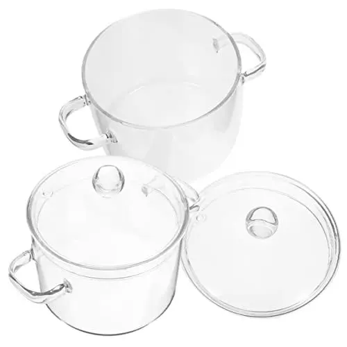 Produktbild: TOPBATHY 2-teiliges Kochtopf-set Aus Glas Für Elektroherd Hitzebeständig Für Die Küche Eintopftopf Deckel Nudeltopf Suppentopf Eintopftopf Aus Glas