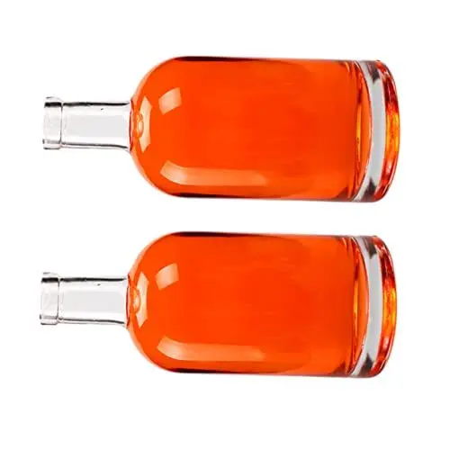 Produktbild: TOPBATHY 2 Stücke Dicken Boden Wodkaflasche 500 Ml Große Öffnung Elegante Glasschraube