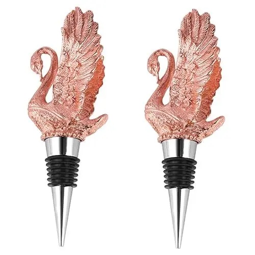 Produktbild: TOPBATHY 2st Tierischer Weinbelüfter Weinstopper-konservierer Dekorativ Partygeschenke Weinausgießerstopfen Vakuumierer Flaschenverschluss Aus Kork Weinkorken Vakuumpumpe Getränke