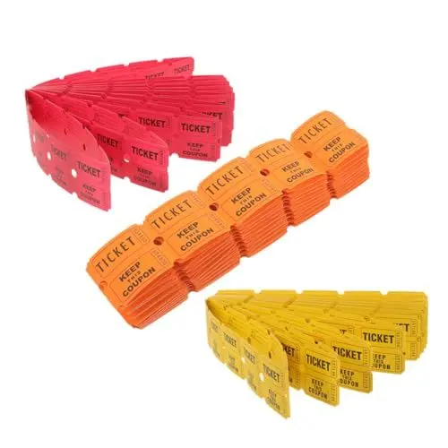 Produktbild: TOPBATHY 300 Stücke Karneval Tombola Tickets Papier Event Tickets Für Partys Klassenzimmer Konzerte Party Supplies
