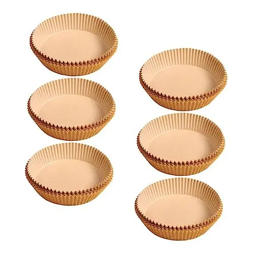 Produktbild: TOPBATHY 30St Luftfritteusenpapier mikrowelle Mikrowellengeeignetes paper for air fryer air fryer paper Heißluftfritteusen Airfryer Antihaft-Runde Liner runden Dropshipping