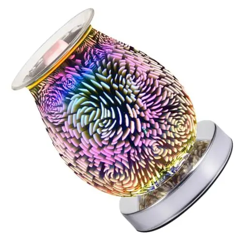 Produktbild: ABOOFAN 3D-Aromatherapielampe aus Glas aromalampe für ätherische öle duftlampe für ätherische öle nachtlampe 3D-Duftlampe aus Glas Glaslampe aromatisch Nachtlicht Elektrischer Ofen Brenner