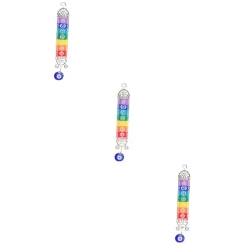 Produktbild: TOPBATHY 3St Anhänger mit blauen Augen Boho-Teppich Boho-Dekorationen Boho- Auto Charme wandverkleidung Wand polsterung Auto hängende Dekoration Schleierauge Wanddekoration Glas