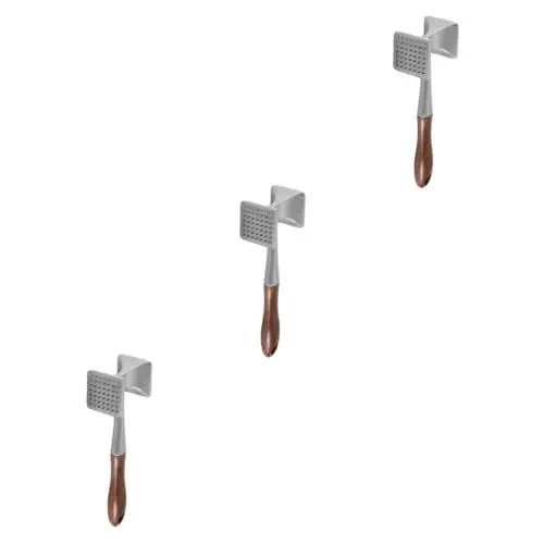 Produktbild: TOPBATHY 3St Fleischlockerungshammer fleischklopfer fleischplatte professioneller Fleischstampfer Steakhammer fleischwolf doppelseitiger Nagelhammer Küchenhammer Werkzeug Zinklegierung