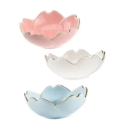 Produktbild: TOPBATHY 3St Gewürzschale aus Keramik Küchenwaren japanische Snacks Keramikgeschirr japanisches geschirr Servierutensilien Essenstablett Tauchschalen Würzgeschirr aus Keramik Fischform Glas
