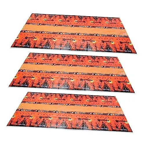Produktbild: TOPBATHY 3St Halloween-Tischdecke Gartentischdecke Festtisch Bauerntischdecke einwegtischdecken einmaltischdecke Tischdekoration Halloween-Party-Tischdecke Halloween-Versorgung Sport