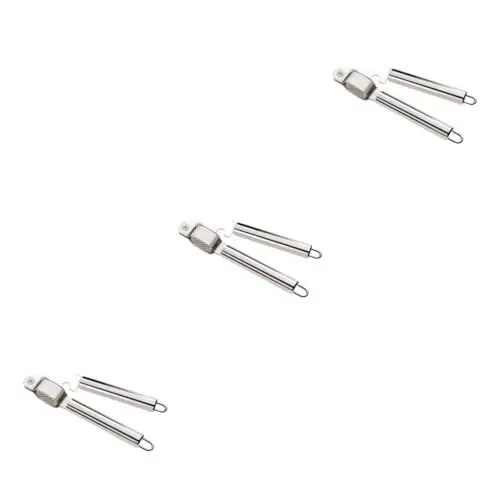 Produktbild: TOPBATHY 3St Nuss küchenmaschiene kochgeschirr Knoblauchzerkleinerer Küchenwerkzeuge garlic mincer Knoblauchschneider Silver