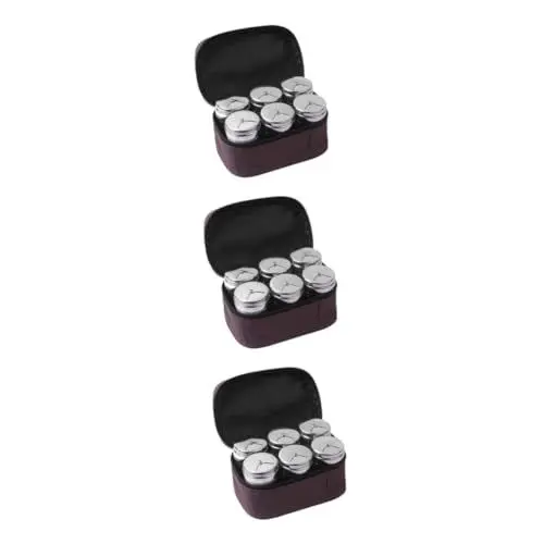 Produktbild: TOPBATHY 3 Sätze Gewürzflaschen stainless steel inoxlm Außengrill Salz-und Pfefferstreuer gewürzgläser Gewürzdosen mit Streudeckel Gewürzstreuer Edelstahl tragbar Rolle Shaker Würze