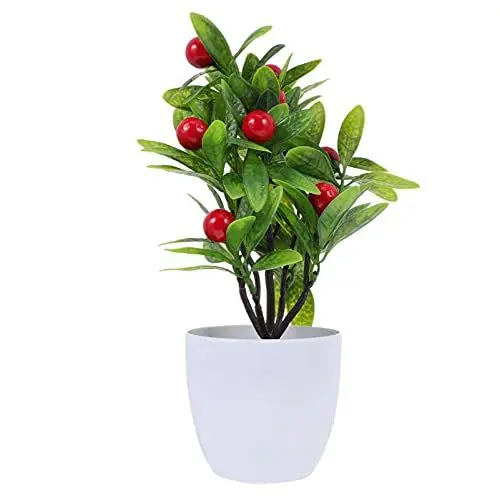 Produktbild: TOPBATHY 3 Sätze Glücksbaum Zimmerpflanzen Künstlich Grüner Topfbaum Emulation Kleiner Bonsai Künstliche Grünpflanzen Bonsai Grünes Desktop- Green Plastikblume 2 Stück * 3