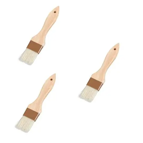 Produktbild: TOPBATHY 3 Stk Wollbürste grillfleischbürste Backpinsel Bastelpinsel Marinierpinsel Küchenbürste zum Kochen kitchen tools küchenwerkzeug Ölpinsel Grillölbürste Backen Grillbürste Bambus