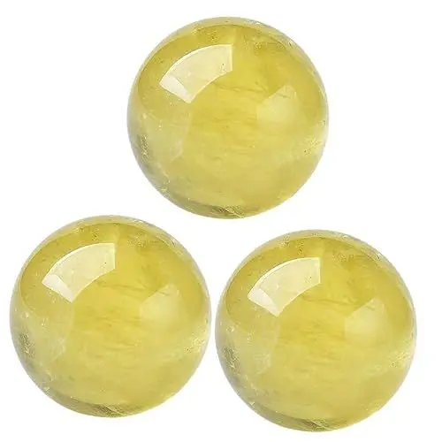 Produktbild: TOPBATHY 3stücke Gelbe Kristallkugel Dekorative Kristallkugel Für Geburtstagsgeschenke Handgemacht Transparent Für Zuhause Und Büro Dekoration