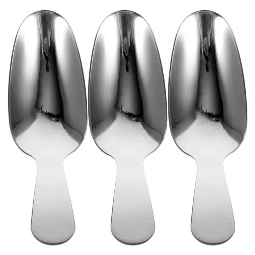 Produktbild: TOPBATHY 3 Stücke Edelstahl Löffel Goldene Dessertlöffel Teeschaufel Eislöffel Teelöffel Tee Schäufelchen Kaffeelöffel Mehlschaufel Mini Schaufel