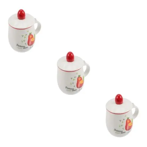 Produktbild: TOPBATHY 3st Getränkebehälter Getränkeflasche Süße Tasse Ostern Kaffeetasse Cappuccino-tassen Milchbecher Für Kinder Flasche Zum Frühstück Tierischer Milchbecher Kaffeeflasche Keramik