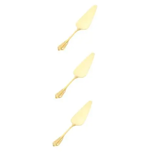 Produktbild: TOPBATHY 3st Kuchen Spachtel Tortenmesser-server Kuchenschaufelschneider Tortenspatel Randkelle Gezackter Tortenheber Mit Griff Käseschneider Metall Pizza-spatel Rostfreier Stahl