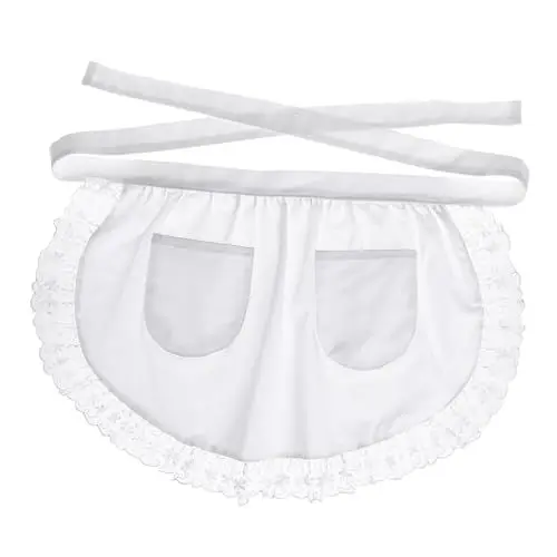 Produktbild: TOPBATHY 3st Spitzenschürze Mädchen Cosplay-outfits Frauen Französisch Kleider Retro-schürze Verstellbare Schürze Für Damen Caprihosen Für Damen Elegant Server Erwachsener Kind Kaffee Weiß