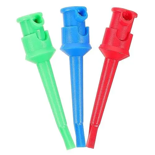 Produktbild: TOPBATHY 3stücke Prüfleitungen Für Multimeter Mit Mini-clips Hakenclip Für Strommesszangen Und Kfz-inspektion Federhakenclip Für Überbrückungsdrähte Greifer Für Stromkreisprüfung
