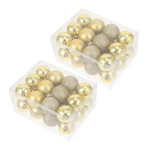 Produktbild: TOPBATHY Elegante Christbaumkugeln 4 cm Realistische Kunststoffornamente 48 Stück Für Die Weihnachtsbaumdekoration Zu Hause