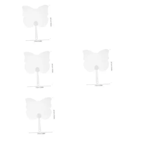 Produktbild: TOPBATHY 4 Sätze Runder Fächer Faltbarer Handventilatoren Faltbar Bausatz Farbstifte Nuss Heimwerken Hochzeit Handfächer USB-lüfter Fan-Clip Transparent Plastik 8 Stück * 4