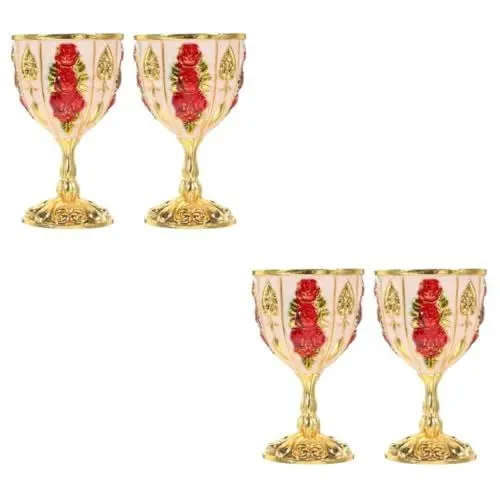 Produktbild: TOPBATHY 4 Stück High-End-Cocktailglas Tempelweinbecher Weinkelch likoerglaeser likor gläser Weingläser Kleiner Schnapsbecher Kleiner Weinbecher empfindlich Weinglas Schnapsglas eine Tasse