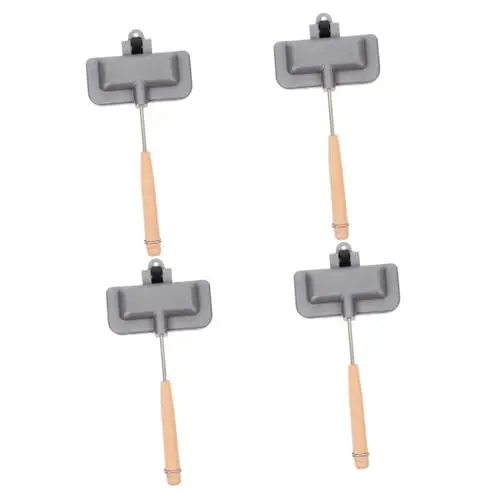 Produktbild: TOPBATHY 4 Stück Sandwichpfanne Ei-Sandwich-Maker Sandwichkocher Eiermacher Burgerhersteller brotbackform kuchen Sandwich-Backblech Grillpfanne für die Küche Aluminiumlegierung Dark Grey