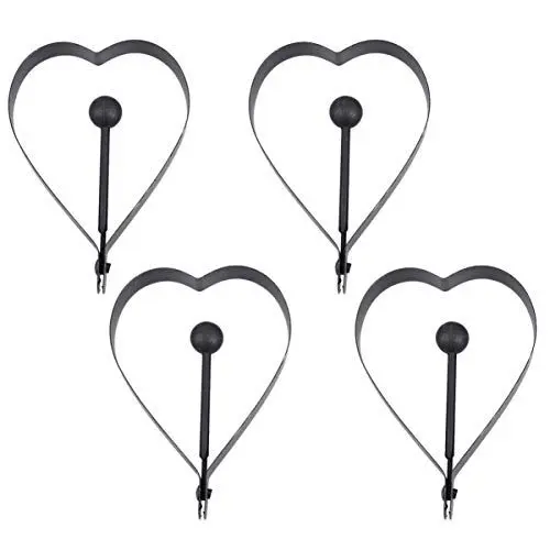 Produktbild: TOPBATHY 4stücke Omelettform Herz Design Spiegelei Ringe Diy Pfannkuchenformer Kochutensilien Für Küche Grillen Braten Kochen Frühstück