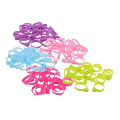 Produktbild: TOPBATHY Beutelclips 50er-Pack Wiederverwendbare Silikon-spritzbeutelverschlüsse Bänder Für Spritzbeutel Unverzichtbares Backzubehör