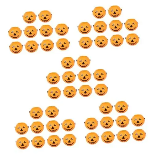 Produktbild: TOPBATHY 50 Stück Halloween Kinder Tragbarer Mini Süßigkeitseimer Süßigkeiteneimer Halloween Korb Leckerlis Eimer Süßigkeitenhalter Kürbis Süßigkeiten Süßes Oder Saures Korb Kürbis