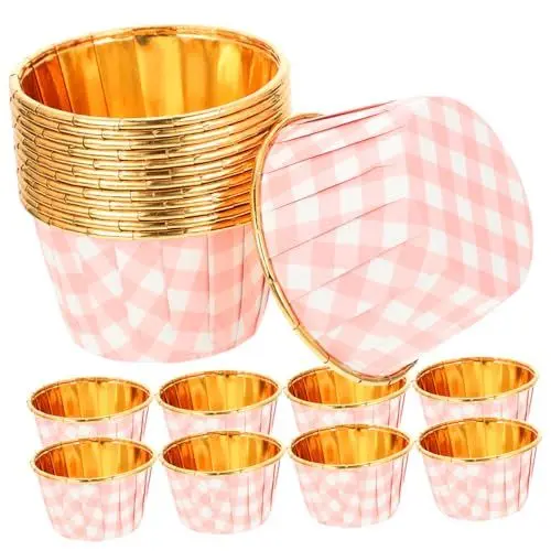 Produktbild: TOPBATHY 50 Stück Muffinförmchen Kuchenförmchen Zum Backen Von Eiscreme No Stick Cake Wrapper
