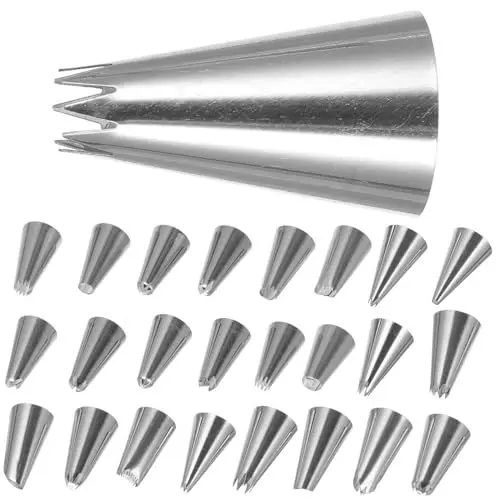 Produktbild: TOPBATHY 50-teiliges Kuchendekorations-werkzeugset Spritztüllen-set Multifunktionaler Spritzbeutel Spritztüllen für Dekorationen Einfache Verwendung Zum Backen Zu Hause