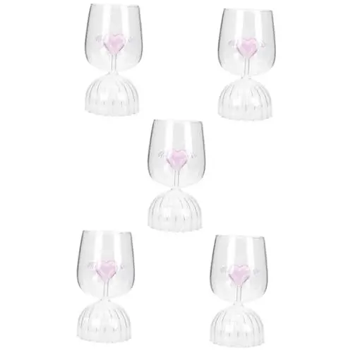 Produktbild: TOPBATHY 5St Liebes becher Tasse Rotweingläser Wodka-Gläser Bar Cocktailgläser Whisky-Gläser Whisky-Becher Cocktailbecher aus Glas Rotweinglas Weinlagerung Glas Kelch