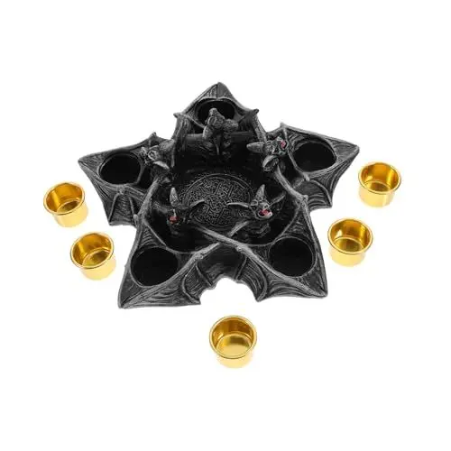 Produktbild: TOPBATHY Wohnkultur Halloween Bat Kerzenhalter Harz Handwerkskunst Kerze Stehen