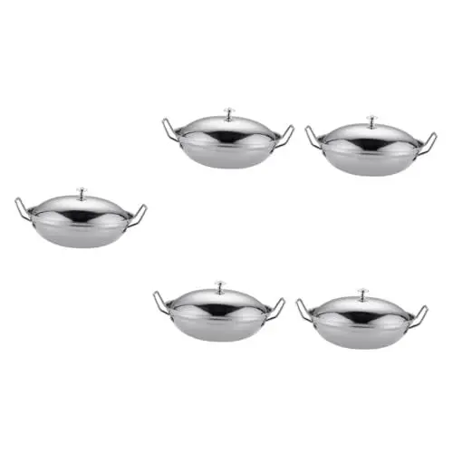 Produktbild: TOPBATHY Wok Induktionsgeeignet 5 Sets Topf Japanischer Brattopf Antihaft Kochpfanne Mit Deckel Koreanische Töpfe Zum Hot Pot Chinesische Pfanne Einzelner Suppentopf