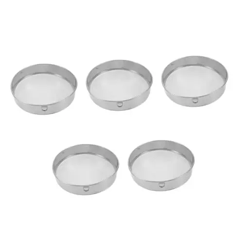 Produktbild: TOPBATHY 5st Backmehlsieb Küchenmehlsieb Rundes Sieb Backen Mesh-mehlsieb Feinmaschiges Sieb Mehlsiebwerkzeug Sieb Für Die Küche Praktisches Backsieb Rundes Mehlsieb Silver Edelstahl 304
