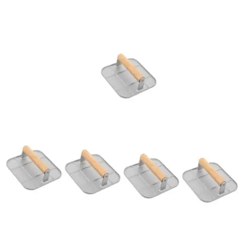 Produktbild: TOPBATHY 5st Fleischpresse Werkzeug Küchen Gadgets Kochform Burger-patty-presse Burgerpresse Mit Holzgriff Fleischform Drücken Burgerformpresse Grillpresse Aluminiumlegierung Silver