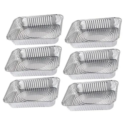 Produktbild: TOPBATHY 6 STK Bräter Auffangwannen Folie Dampftisch Tiefe Pfanne BBQ grillplatte BBQ grillpfännchen pfannenwender Grillpfanne Pfanne Aluminiumfolie Lebensmittel Container Herd