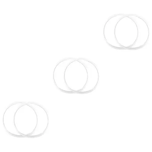 Produktbild: TOPBATHY 6 STK Dichtring für Schnellkochtöpfe Ersatz-Silikondichtung Schnellkochtopf Ersatzring Küchenhelfer Topf Dichtring Haushalt Kochutensilien Olas Dampfkochtopf kann Kieselgel Weiß