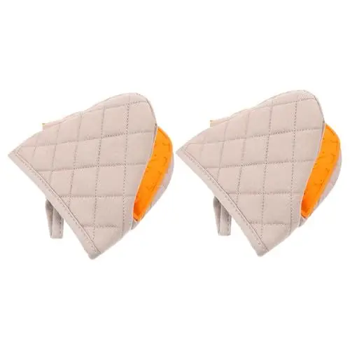 Produktbild: TOPBATHY 6 STK Mikrowellen-Handschuhe grillhandschuhe küchenhandschuhe Oven Glove Silikon süße Topflappen Clips hitzebeständige Handschuhe Backhandschuhe Schutz Topfregal Ofen Baumwolle