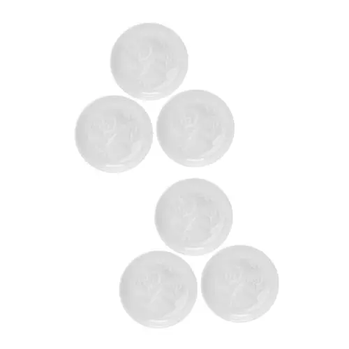 Produktbild: TOPBATHY 6 Stk Haushalt Untertasse Mini-untertasse Sojasauce-dip-schalen Kleine Gewürzgerichte Für Zu Hause Schüsseln Zum Dippen Von Saucen Gewürzschüssel Gewürzschalen Weiß Keramik Rabatt