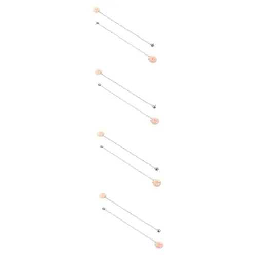 Produktbild: TOPBATHY 8 Stk Cocktailrührer Cocktailstange Getränkerührer Kaffee sizzle rührer trinken edelstahlstrohhalmen büro accessoires Rührstab Honiglöffelstöcke Rostfreier Stahl Wiederverwendbar