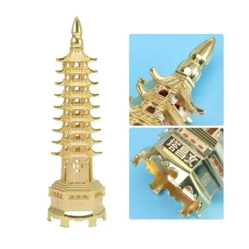 Produktbild: TOPBATHY Turm Ornamente 9 Schicht Metall Handwerk Figurine Outdoor Für Garten