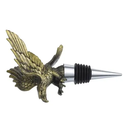 Produktbild: TOPBATHY Dekorativer Weinstopfen Aus Kork Adler Weinstopfen Flaschenverschluss Party Weinstopfen Hochzeitsgeschenk Weinschoner Weinstopfen Aus Metall Weinflaschen Metallstopfen