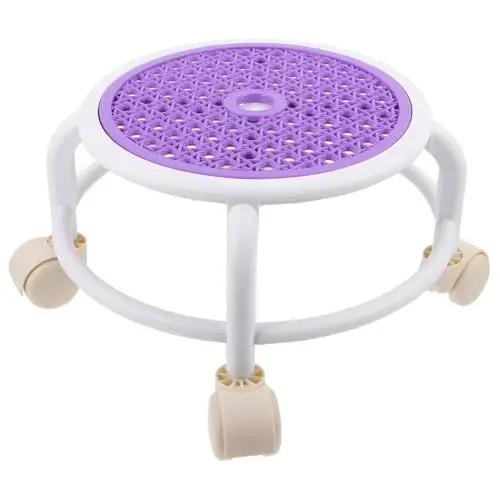 Produktbild: TOPBATHY Fußhocker Für Badezimmer Büro Tritthocker Erhöhter Fußhocker Rollhocker Mit Weicher Sitzfläche