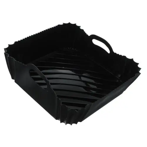 Produktbild: TOPBATHY Air Fryer Silikonmatte Wiederverwendbare Hitzebeständige -basket-liner Für Heißluftfritteuse Schutz Für Snacks Hühnchen Und Kompatibel Mit Gängigen Modellen