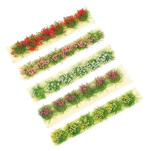 Produktbild: TOPBATHY Gartenmöbel Zubehör 5 Stücke Cluster Statische Gras Tufts Mini Vegetation für Eisenbahn Eisenbahn Micro Landschaft Modelleisenbahn H0 Leimringe Für Obstbäume Leimringe Für Obstbäume
