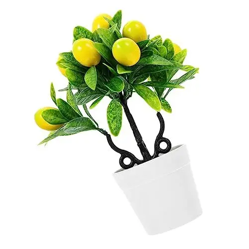 Produktbild: TOPBATHY Gefälschte Zitrone Baum Bonsai Künstliche Pflanze Ornamente Zimmer Decor Simulierte Zitrone Grüne Pflanze