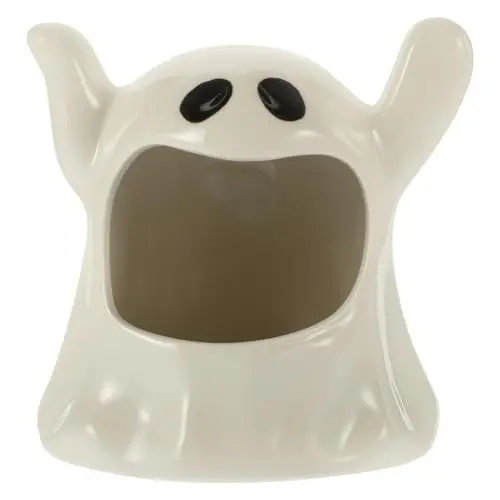 Produktbild: TOPBATHY Halloween Geister Kerzenhalter Teelichthalter Keramik Teelichthalter für Halloween Tisch Süßigkeitsschalen Kerzenständer Geist Kerze