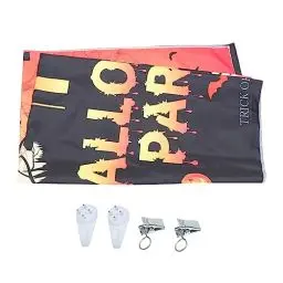Produktbild: TOPBATHY Halloween Hintergrund Gruselige Halloween Dekorationen Halloween Dekostoff Skelett Wimpelkette Cottagecore Haunted Banner Im Freien Hintergrund Hexendekor Gebürsteter